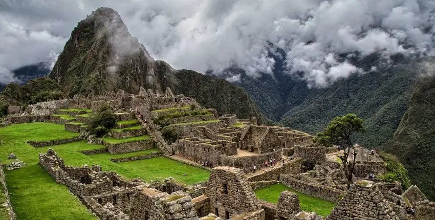 hiker towards Machu Picchu