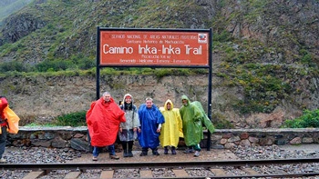 passengers at the Inca Trail entrance